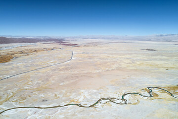 Wall Mural - Aerial photography of natural scenery in Tibet