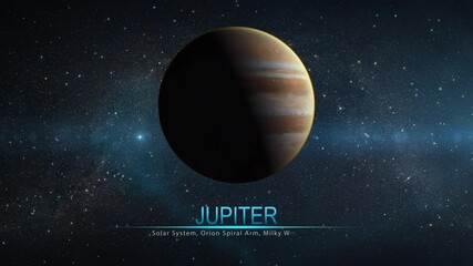 Canvas Print - The Jupiter shot from space showing all they beauty. Extremely detailed 4k video