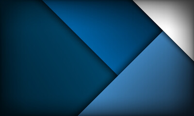 Poster - Modern abstract Blue background and vector overlap layer on dark space for background design