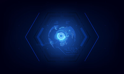 Poster - abstract hexagon pattern tech sci fi innovative concept design background. vector illustration