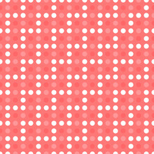 Matrix Polka Dots In Coral Pink Tones