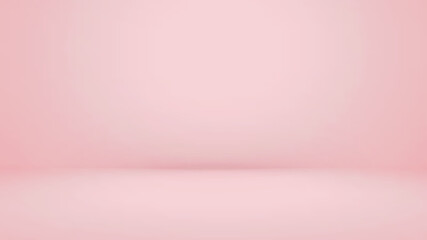 Wall Mural - Pink studio wall and floor background. Use as montage for product display