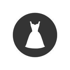 Poster - Dress white icon. Vector concept illustration for design