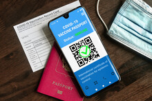 Health Passport Of COVID-19 Vaccination In Mobile Phone For Travel