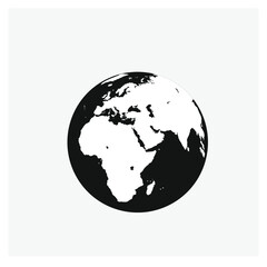 Poster - Earth vector icon.  Editable stroke. Linear style sign for use on web design and mobile apps, logo. Symbol illustration. Pixel vector graphics - Vector
