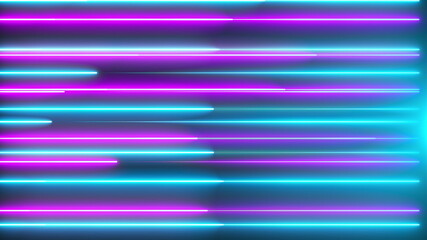 Poster - Geometric straight shape 3d render of art with halftone ornament. Digital download process and web speed indicator. Creative bright stripes with filling gradient.