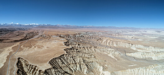 Aerial photography of Zanda soil forest natural scenery