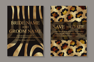 Wall Mural - modern abstract luxury wedding invitation design or card templates for birthday greeting or certific
