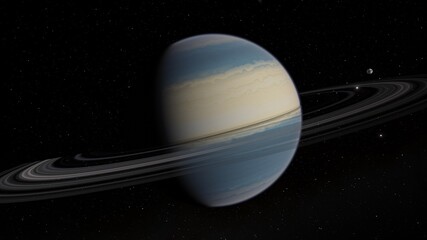 planet suitable for colonization, earth-like planet in far space, planets background 3d render