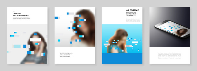 Wall Mural - a4 brochure layout of covers design templates for flyer leaflet, a4 brochure design, report, present