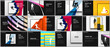 © xenia_design - Presentation design vector templates, multipurpose template for presentation slide, brochure cover design. Abstract colored sport backgrounds in unique style for sport event, fitness design.