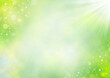 新緑の輝きと日差し　初夏のイメージ　背景イラスト素材（黄緑色）