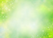 新緑とキラキラとボケ　初夏のイメージ　背景イラスト素材（黄緑色）