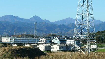 Wall Mural - 鉄道　車窓　北陸新幹線　下り　金沢行　高崎市