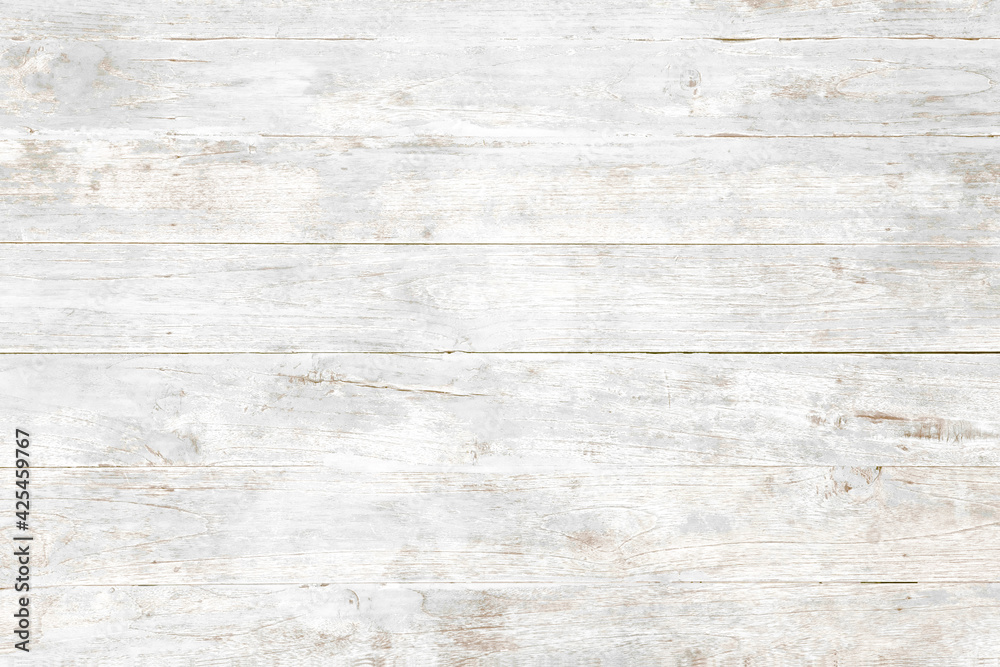 Weathered white painted wooden wall. Vintage white wood plank background. Old white wooden wall. - obrazy, fototapety, plakaty 