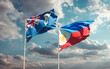 Flags of Philippines and Anguilla.