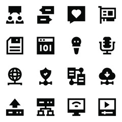 Poster - 
Set of Technology in Linear Icons

