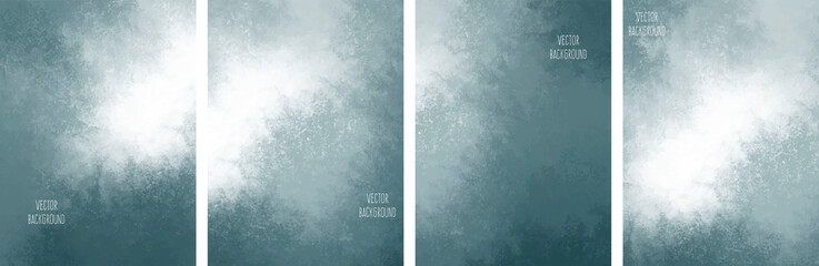 Wall Mural - Set of vector watercolour universal backgrounds with copy space for text	