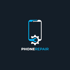 phone repair logo abstract flat