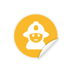 Poster - Fireman - Sticker