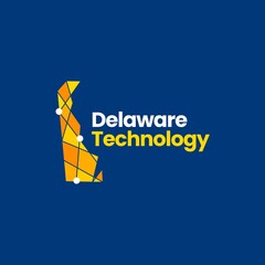 Wall Mural - delaware technology connection geometric polygonal logo vector icon illustration