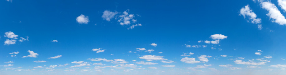 panoramic fluffy cloud in the blue sky. sky with cloud on a sunny day.