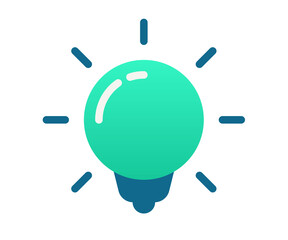 Wall Mural - creativity idea light bulb single isolated icon with gradient style