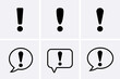 Icon risk, warn and alert Icons set.