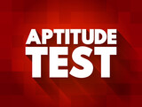 Fototapeta  - Aptitude Test text quote, concept background