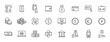 © iiierlok_xolms - Set of 24 Money and Payment web icons in line style. Business, investment, financial, banking, exchange, pay. Vector illustration.