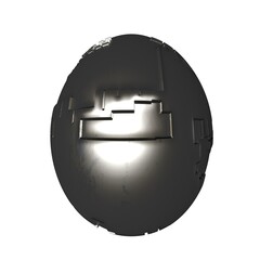 Poster - Silver metallic high-tech egg.