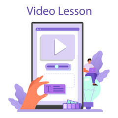 Web site design online service or platform. Presenting content