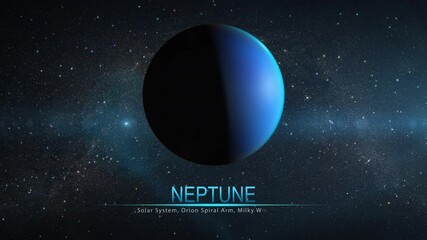 Canvas Print - Neptune. It is the eighth and farthest planet from the Sun in the Solar System.