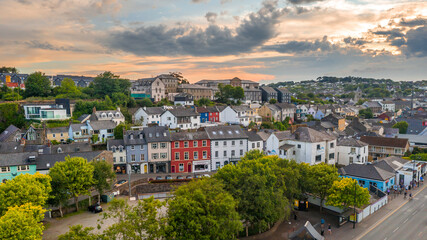 Wall Mural - Kinsale Cork Ireland aerial amazing scenery view Irish landmark traditional town 