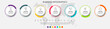 © evseev_tim - Modern and simple flat vector circles infographic with 7 steps, icons. Timeline for diagram, chart, web, banner, workflow layout, presentations, flowchart, info graph, levels, chart