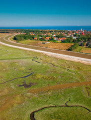 Wall Mural - View from a helicopter on Wangerooge