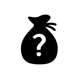 Canvas Print - Mystery bag silhouette icon. Clipart image isolated on white background