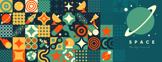 Wall Mural - space. cosmos. vector illustrations. abstract backgrounds, patterns on the theme of space. minimalis