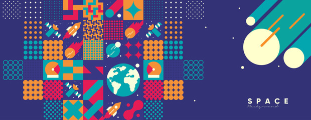 Wall Mural - space. cosmos. vector illustrations. abstract backgrounds, patterns on the theme of space. minimalis