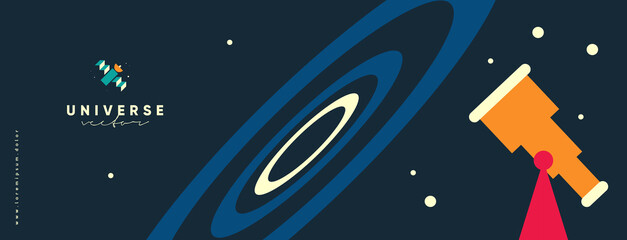 Wall Mural - space. cosmos. vector illustrations. simple flat illustrations about space and the science of the un