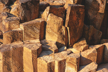 Wall Mural - wall with fractal stones. stones of a very unusual shape. unusual creation of nature