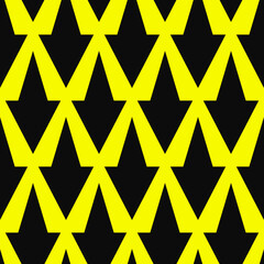 Poster - Yellow background and same black arrows down. Simple pattern.