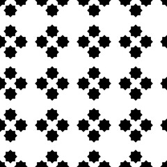 Aufkleber - four eight pointed stars pattern. black same stars on a white background.