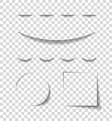 Fototapete - divider of shadow. divider of paper with shadows. box, lines for web page. banner with frame on tran