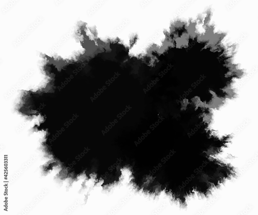 Ink drop. Round, ragged inkblot. Vector illustration. Stock Vector ...