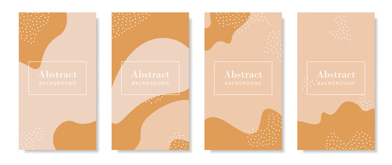 Poster - Liquid shape story template. Mobile vertical abstract banner.