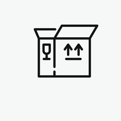 Poster - Packaging vector icon.  Editable stroke. Linear style sign for use on web design and mobile apps, logo. Symbol illustration. Pixel vector graphics - Vector