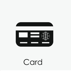 Poster - Card vector icon.  Editable stroke. Linear style sign for use on web design and mobile apps, logo. Symbol illustration. Pixel vector graphics - Vector