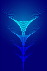 Leinwandbilder - Point particle trajectory like funnel vortex Internet big data technology background 
