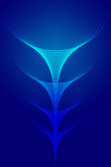Leinwandbilder - Point particle trajectory like funnel vortex Internet big data technology background 